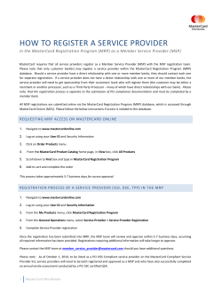 HOW TO REGISTER A SERVICE PROVIDER
