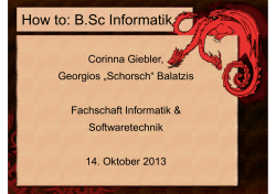How to: B.Sc Informatik