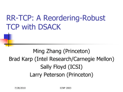 RR-TCP: A Reordering-Robust TCP with DSACK