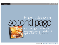 second page How to design a You’ve designed a beautiful