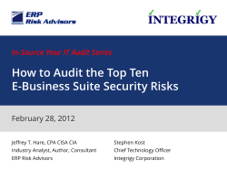 How to Audit the Top Ten E-Business Suite Security Risks