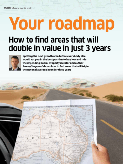 Your roadmap  to riches How to find areas that will