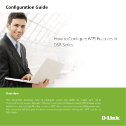 How to Configure WPS Features in DSR Series Configuration Guide Overview