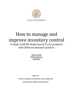 How to manage and improve inventory control with different demand patterns