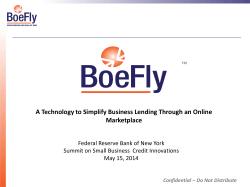 A Technology to Simplify Business Lending Through an Online Marketplace