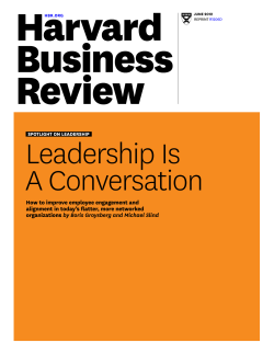 Leadership Is A Conversation