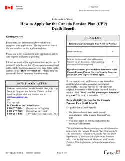How to Apply for the Canada Pension Plan (CPP) Death Benefit