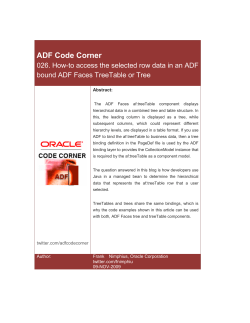 ADF Code Corner  bound ADF Faces TreeTable or Tree
