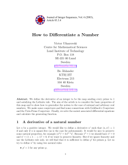 How to Differentiate a Number