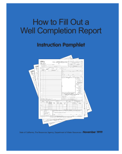 How to Fill Out a Well Completion Report Instruction Pamphlet November 1999