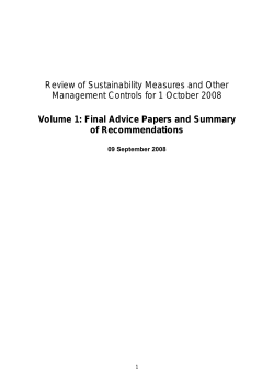 Review of Sustainability Measures and Other