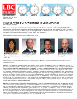 How to Avoid FCPA Violations in Latin America