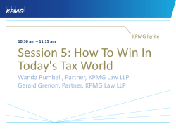 Session 5: How To Win In Today's Tax World