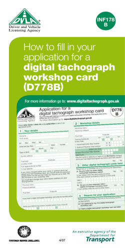 How to fill in your application for a digital tachograph workshop card