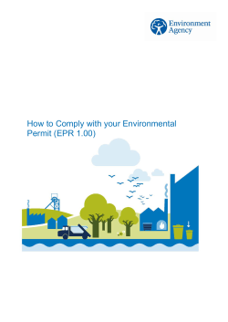 How to Comply with your Environmental Permit (EPR 1.00)