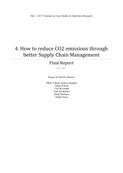 4. How to reduce CO2 emissions through better Supply Chain Management