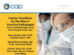 Career Transitions for the New in Practice Pathologist: