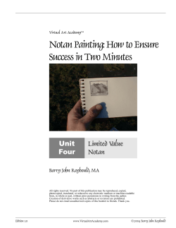 Notan Painting: How to Ensure Success in Two Minutes Unit Four