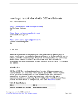 How to go hand-in-hand with DB2 and Informix