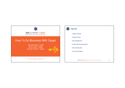 How To Do Business With Target Agenda Amanda Alwy, Target Jason Lavik, Target