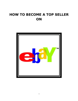 HOW TO BECOME A TOP SELLER ON  1