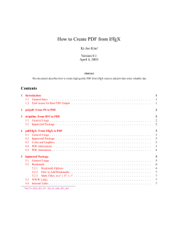 How to Create PDF from L TEX A Ki-Joo Kim