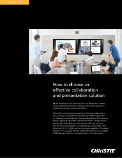 How to choose an effective collaboration and presentation solution
