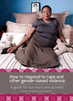 How to respond to rape and other gender-based violence: