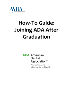 How-To Guide: Joining ADA After Graduation