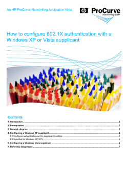 How to configure 802.1X authentication with a Contents