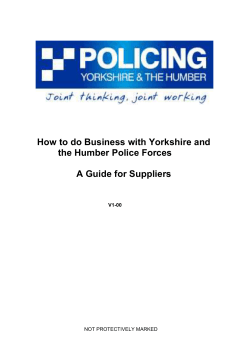How to do Business with Yorkshire and the Humber Police Forces