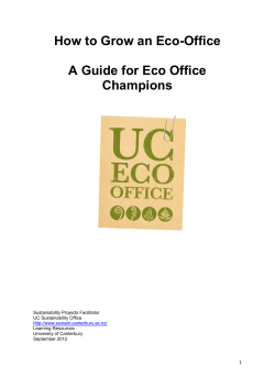 How to Grow an Eco-Office  A Guide for Eco Office Champions