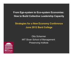 From Ego-system to Eco-system Economies: How to Build Collective Leadership Capacity
