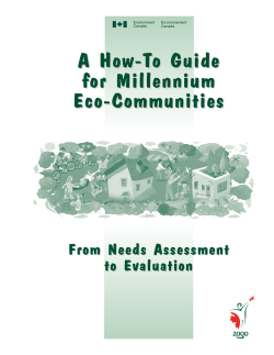 A How-T o Guide for Millennium Eco-Communities