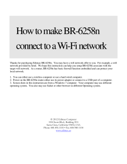 How to make BR-6258n connect to a Wi-Fi network