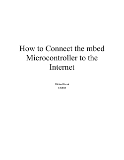 How to Connect the mbed Microcontroller to the Internet