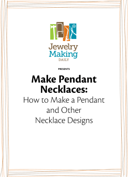Make Pendant necklaces : How to Make a Pendant