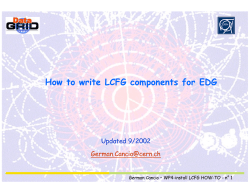 How to write LCFG components for EDG Updated 9/2002