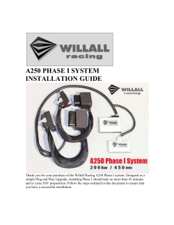 A250 PHASE I SYSTEM INSTALLATION GUIDE