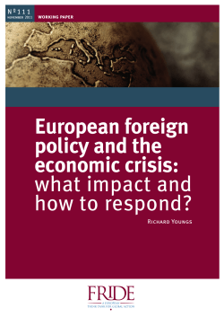 European foreign policy and the economic crisis: what impact and
