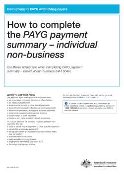 How to complete PAYG payment summary – individual non-business