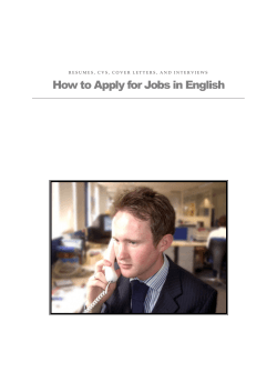 How to Apply for Jobs in English
