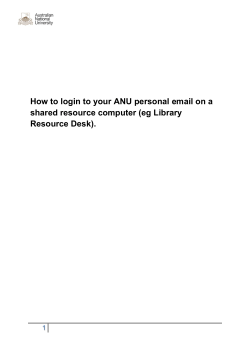 How to login to your ANU personal email on a