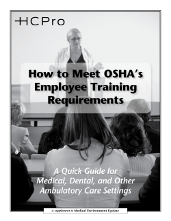 How to Meet OSHA’s Employee Training Requirements A Quick Guide for