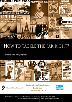 How to tackle the far right? Research and Conference Summary October 11, 2012