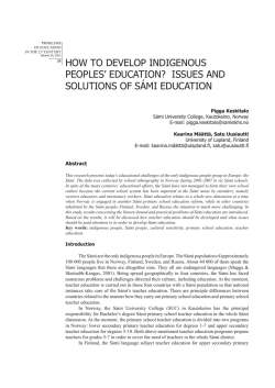 HOW TO DEVELOP INDIGENOUS PEOPLES&rsquo; EDUCATION?  ISSUES AND