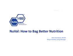 NuVal NuVal: How : How to Bag Better Nutrition to Bag Better Nutrition