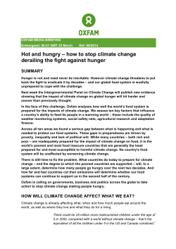 – how to stop climate change Hot and hungry SUMMARY