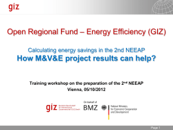Open Regional Fund – Energy Efficiency (GIZ)