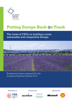 Putting Europe Back     n Track